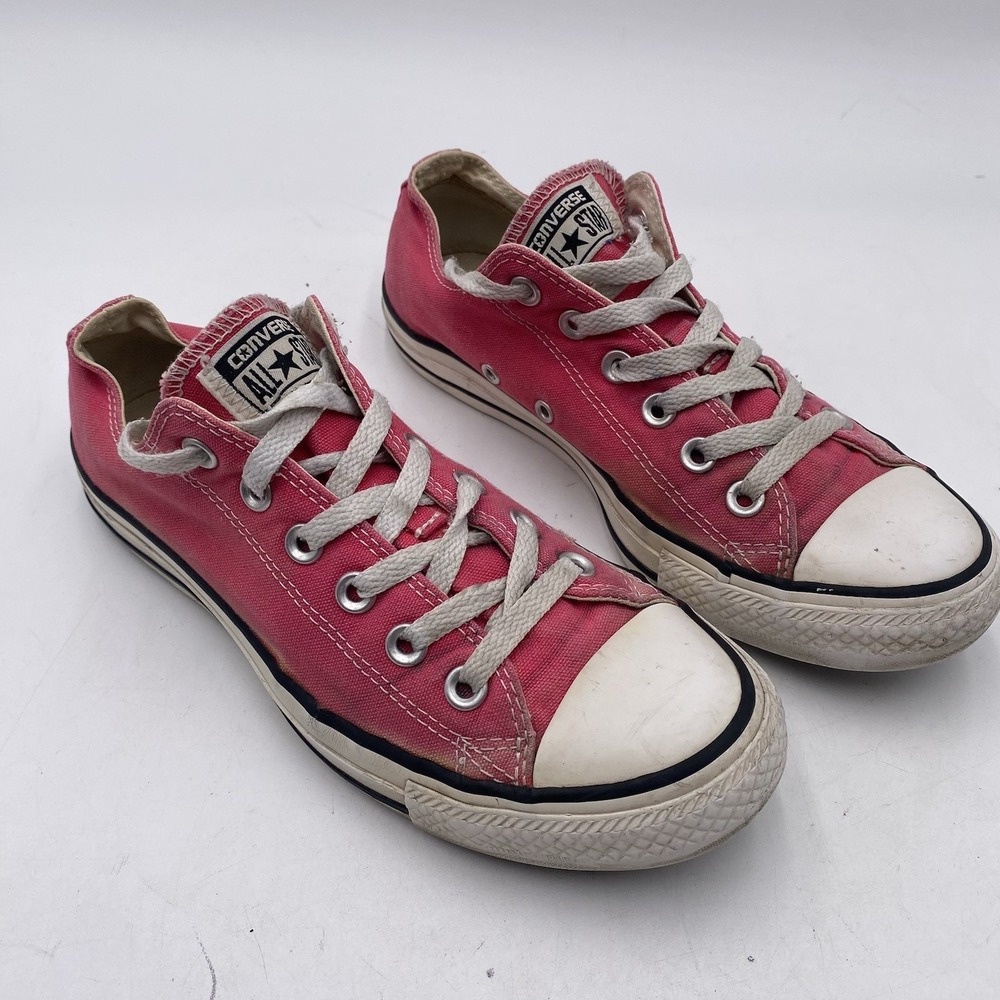 Converse‎ Shoes Chuck Taylor All Star Low Classic Womens 8 Hot Pink Cleaned